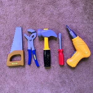 Colorful 5 Piece Toy Tool Set